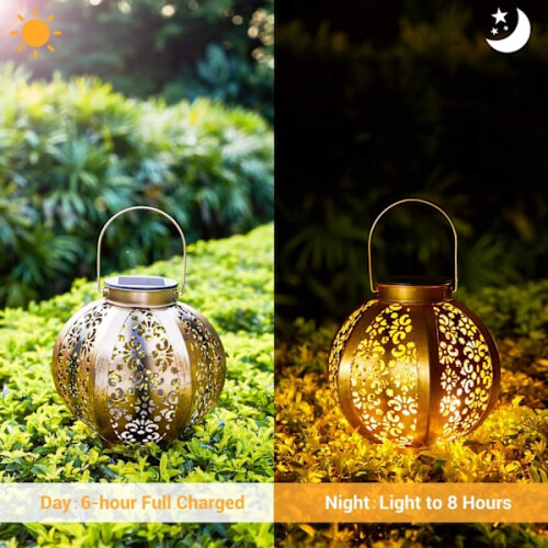 Outdoor Solar Garden Light with Auspicious Cloud Pattern 2