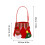 Christmas Hanging Pocket Bag – Soft Fleece, Red Strap, 1 2
