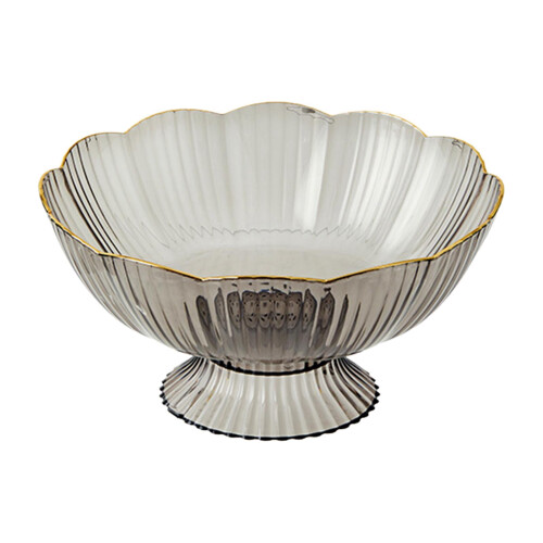 Grey Fruit Bowl with Removable Base & Drainage Holes