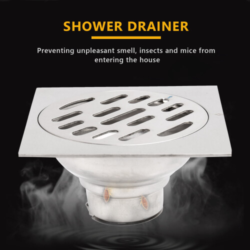 Stainless Steel Square Floor Drain Cover 100x100mm 1