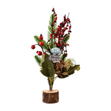 Mini Christmas Tree Decorative Centerpiece with Berries