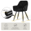 AINPECCA Oak Effect Dining Table and 4 Black Velvet Chairs 10
