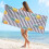Serviette de plage en microfibre anti-sable à séchage rapide 68,5 x 150 cm 6