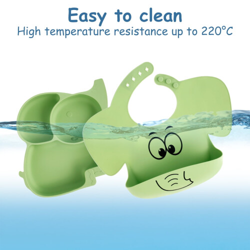 8-Piece Silicone Baby Feeding Set with Suction Bowls 2