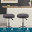 Lot de 2 housses rondes pour tabourets de bar – Velours extensible 2