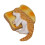 Ensemble de statues en plastique, chats endormis mignons-Jaune 1