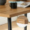 AINPECCA Oak Effect Dining Table and 4 Yellow Velvet Chairs 8