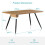 AINPECCA Oak Effect Dining Table and 4 Rose Velvet Chairs 4