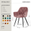 AINPECCA Oak Effect Dining Table and 4 Rose Velvet Chairs 5
