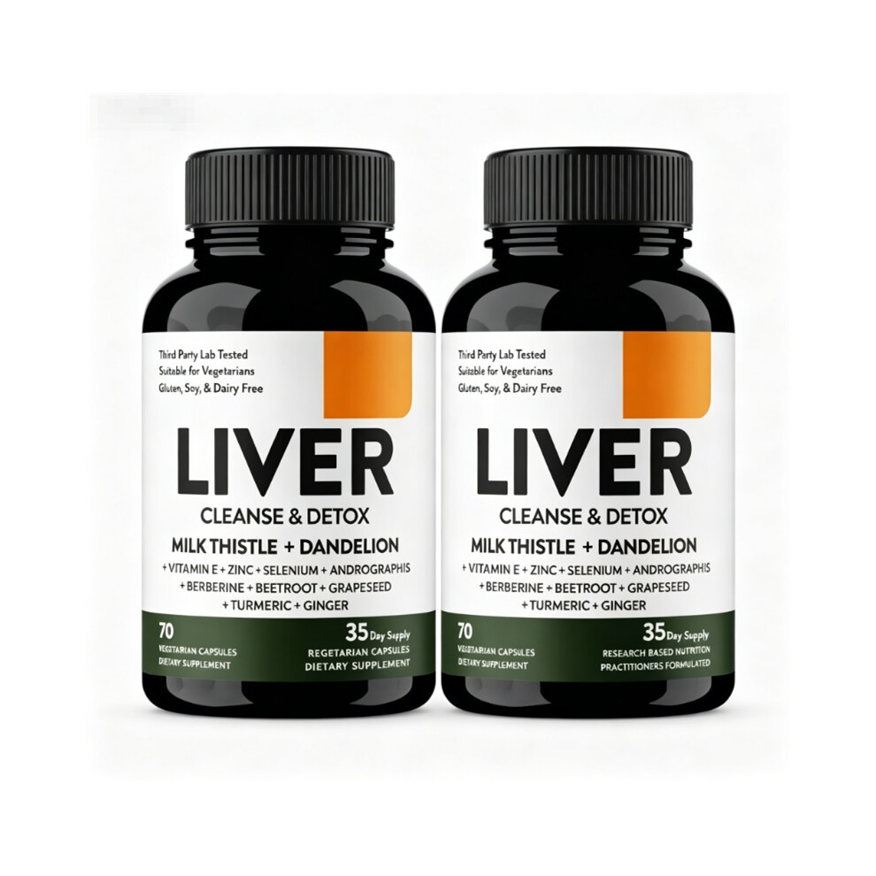 (2PCS) Liver Renew Cleanse Detox Support for Women & Men,70 Capsules