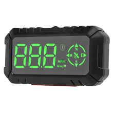 Auto-HUD Head-up Display Digitale snelheidsmeter met LED-verlichting, grote letters en snelheidsoverschrijdingsalarm, GPS voor alle voertuigen,