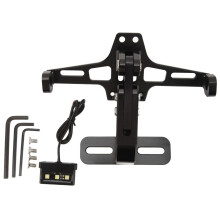 Luz LED universal para motocicleta, soporte ajustable para eliminar guardabarros, aluminio mecanizado CNC, resistente a golpes, soporte para