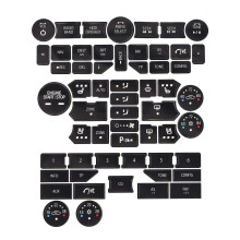 Trealamh Deisiúcháin Rialaithe Toirte Raidió Cúil Ábhar Ardchaighdeáin, Greamán Cnaipe Painéal Ac Crystal Clear Do Gm2007-2014Chevrolet Tahoe