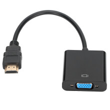 Adaptor HDMI la VGA pentru monitor, convertor HDMI mascul la VGA feminin cu afișaj HD, cablu GPS placat cu aur, plug and play, pentru laptop și PC