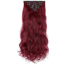 Gioielli per capelli da donna, extension per capelli ondulati sintetici resistenti al calore di alta qualità con clip invisibili, volume istantaneo