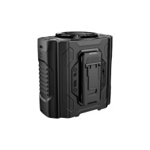 (Black) USB Rechargeable Waist-mounted Fan Hands-free, Suitable for Work, Camping, and Travel