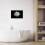 Tableau mural sur toile Lotus noir et blanc – Cadre en pin 5