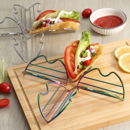 Stainless Steel Taco Holder with 4 Compartments 1