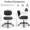 Low Back Height-Adjustable Office Chair, Black 4
