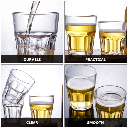 6-Pack Unbreakable Plastic Whiskey Glasses 2