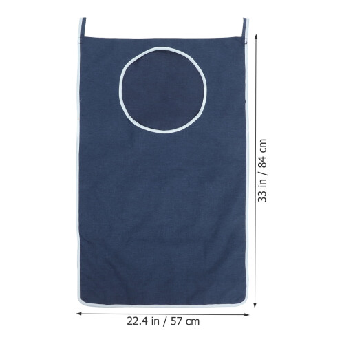 Sac à linge bleu en filet avec cordon de suspension 1