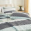 Queen Comforter Set Red Black 3-Piece Down Alternative 4