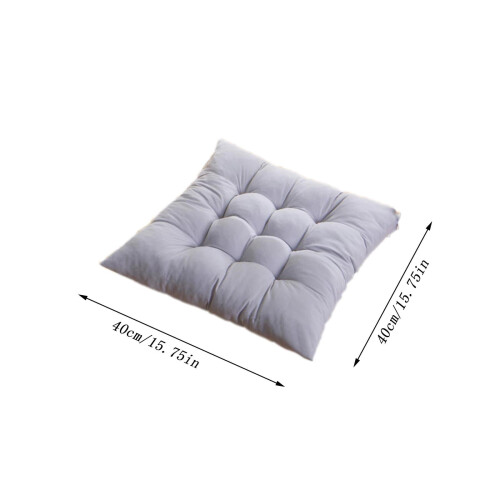 Square Bar Stool Cushions Cotton Gray 16x16in 2 pcs 2