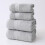 Ensemble de serviettes de bain en coton Elainilye, 4 pièces, gris 3