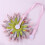 Sunflower-shaped curtain tieback rustic nylon no-drill 8