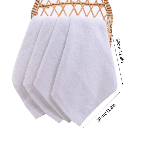 Cotton Washcloths 12 Pack White Ultra Soft Absorbent 2