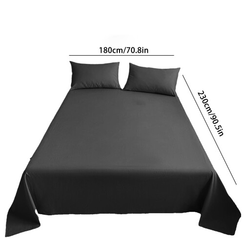 Xaoshaoyi White Twin Flat Sheet 100% Cotton Percale 2