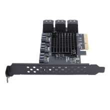 PCIe 4X zu 9-Port SATA GEN3 Erweiterungskarte 6Gbps