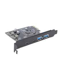 USB 3.2 Erweiterungskarte: 2 USB + 2 Type-C, PCIe 1X