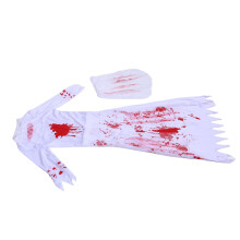 Zombie-Braut Blutiges Kleid Kostüm Spitze Größe S Polyester