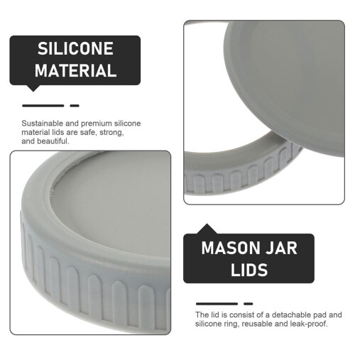 Silicone Mason Jar Lids – Large Mouth, 2-Pack 2