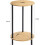 Small Round 2-Tier Side Table, White, 13"D x 13"W x 22"H 2