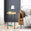 Small Round 2-Tier Side Table, White, 13"D x 13"W x 22"H 3