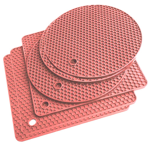 Limei silicone trivet mats pink 6 pack 1