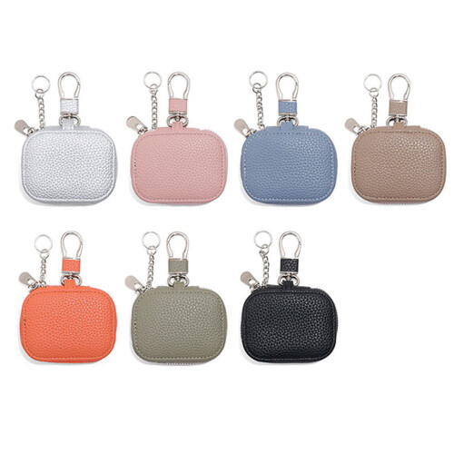 Elegant Tiny Keychain Earphone Case Convenient Carry-Khaki 1