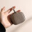 Elegant Tiny Keychain Earphone Case Convenient Carry-Khaki 6