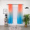 Gradient Rod Screen Curtain Panel Orange Blue 1x2 ft 2