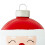 Red Santa Glass Christmas Ornaments, 4 Pack 3