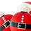 Red Santa Glass Christmas Ornaments, 4 Pack 4