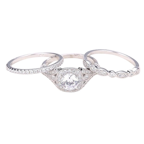 Women's Zirconia Ring Set 3 Pieces 1
