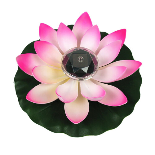Solar Lotus Lantern Floating Pond Light EVA 28cm 1