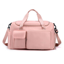 Duffel-Gymtasche 46x25x28cm, Schuhfach, Schwarz