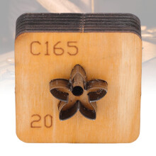 Blumenförmige Lederstanze 20 mm 0,79 Zoll Holz & Stahl