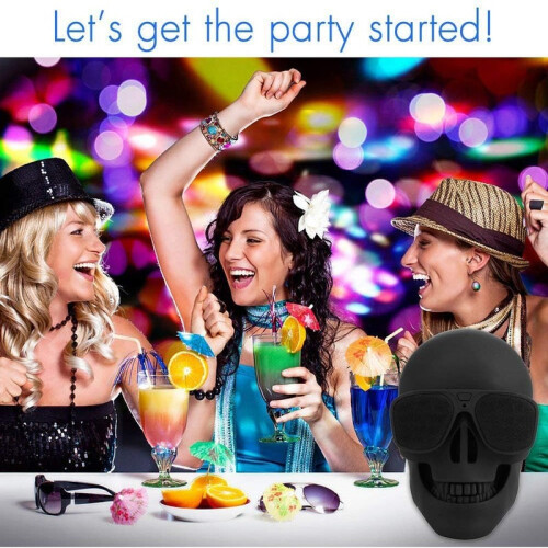 Skull Bluetooth-luidspreker - Draagbare draadloze basstereo met microfoon voor feestjes en reizen 2