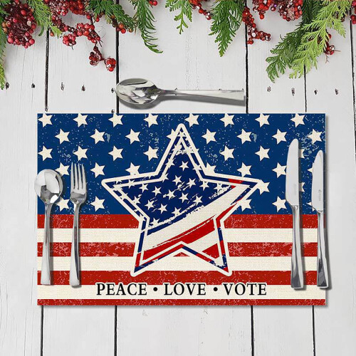 Independence Day Linen Table Mat 42x32cm 2