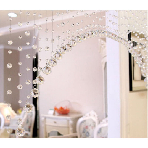 Crystal beaded curtain for living room door divider 1 panel 2